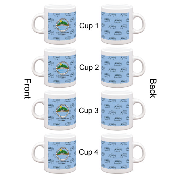 Custom Design - Single Shot Espresso Cup - Set of 4 - Front & Back