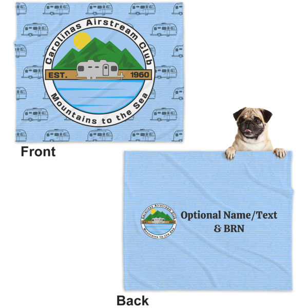 Custom Design - Microfleece Dog Blanket - Large- Front & Back