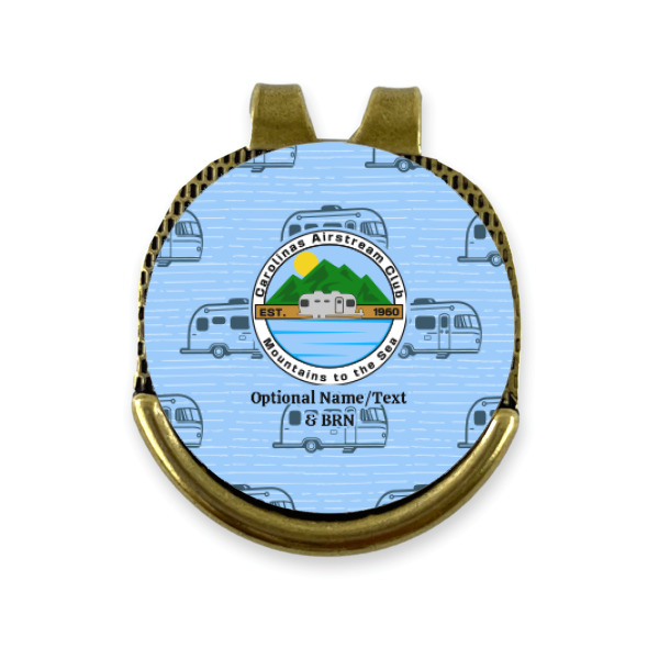 Custom Design - Golf Ball Marker Hat Clip Gold - Front