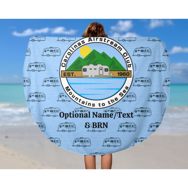 Custom Design - Round Beach Towel - In Use