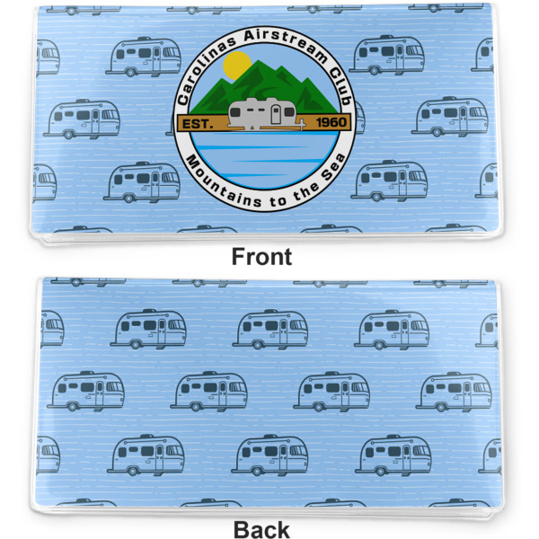 Custom Design - Vinyl Check Book Cover - Front and Back