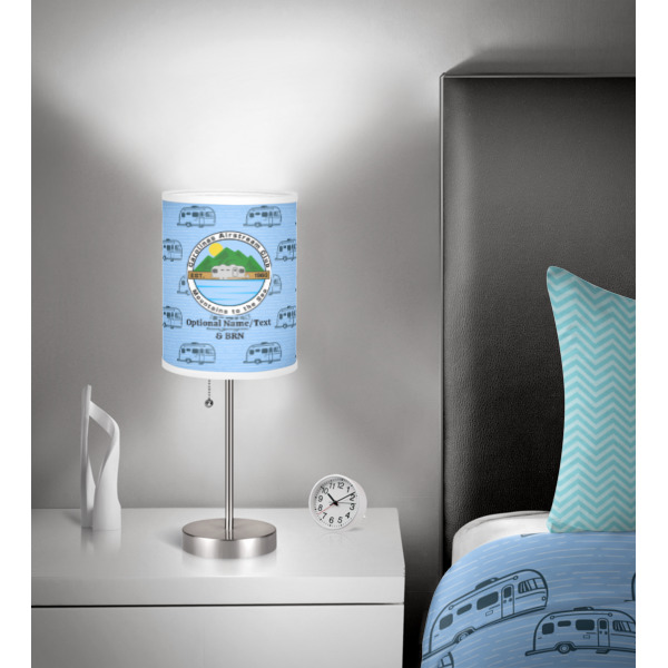 Custom Design - 8" Drum Lampshade - In Room