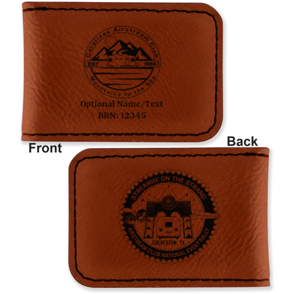 Custom Design - Leatherette Magnetic Money Clip - Front and Back