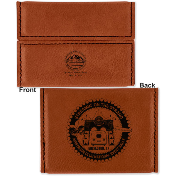 Custom Design - Leather Business Card Holder - Front Back