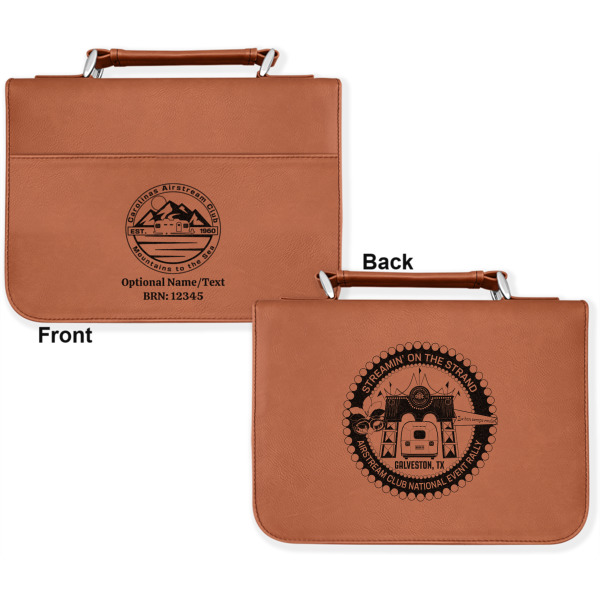 Custom Design - Cognac Leatherette Bible Covers - Large Double Sided Approval