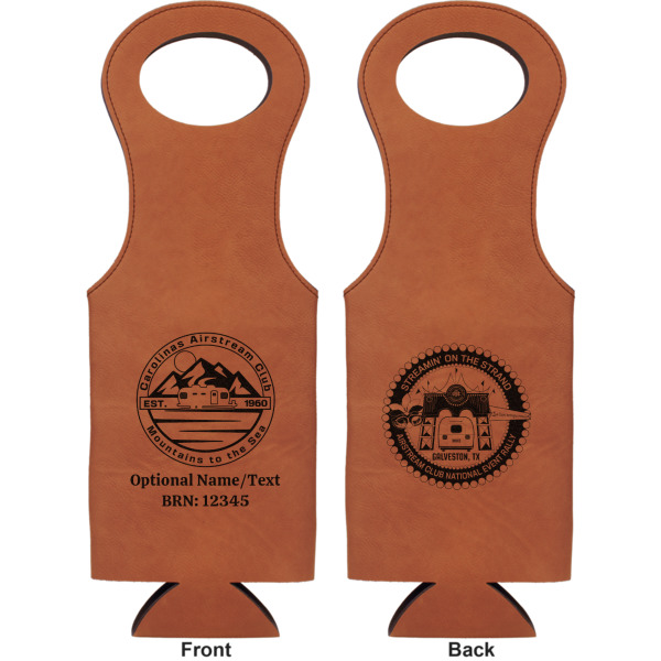 Custom Design - Leatherette Wine Tote Double Sided - Front and Back
