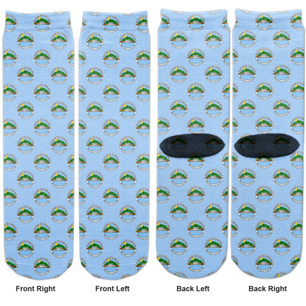 Custom Design - Adult Crew Socks - Double Pair - Front and Back - Apvl