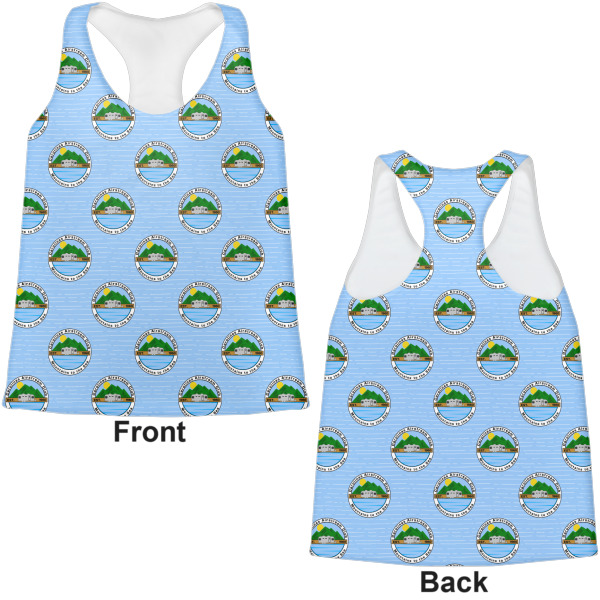 Custom Design - Womens Racerback Tank Tops - Medium - Front and Back