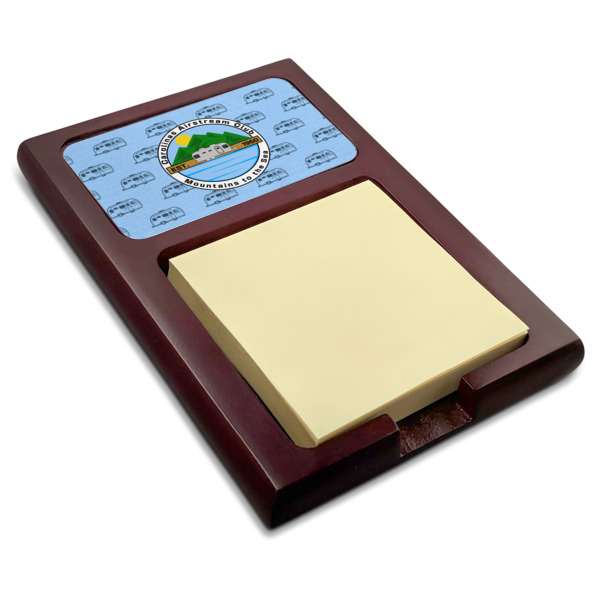 Custom Design Your Own Red Mahogany Sticky Note Holder