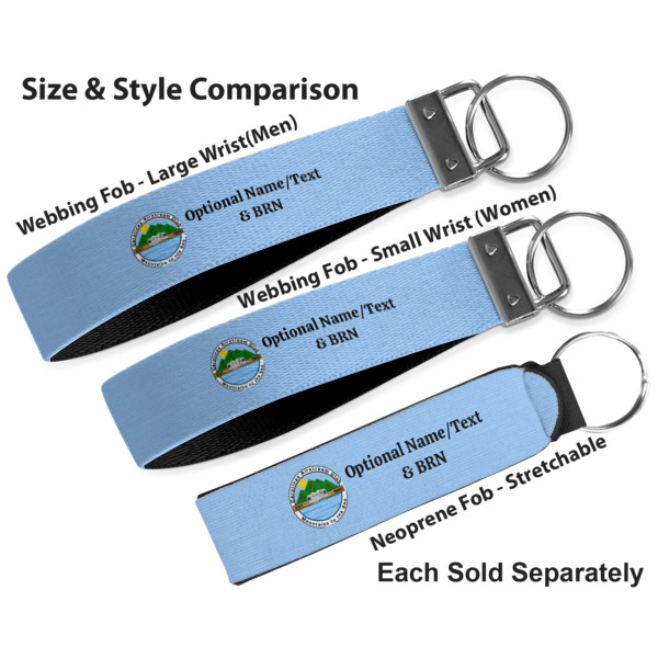 Custom Design - Multiple Key Ring comparison sizes