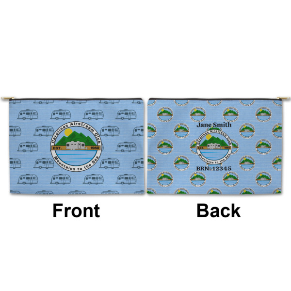 Custom Design - Large Zipper Pouch Approval (Front and Back)