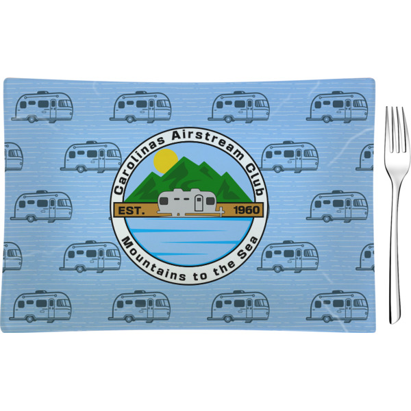 Custom Design Your Own Rectangular Glass Appetizer / Dessert Plate