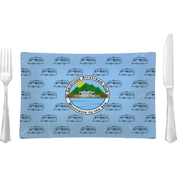 Custom Design Your Own Rectangular Glass Lunch / Dinner Plate
