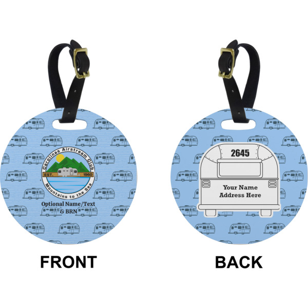 Custom Design - Circle Luggage Tag (Front + Back)