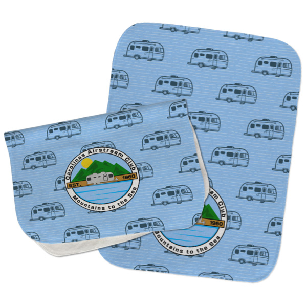 Custom Design - Two Rectangle Burp Cloths - Open & Folded