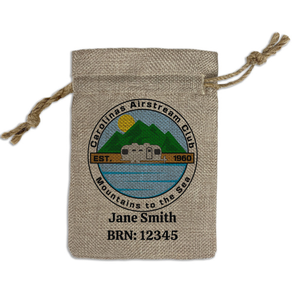 Custom Design - Small Burlap Gift Bag - Front