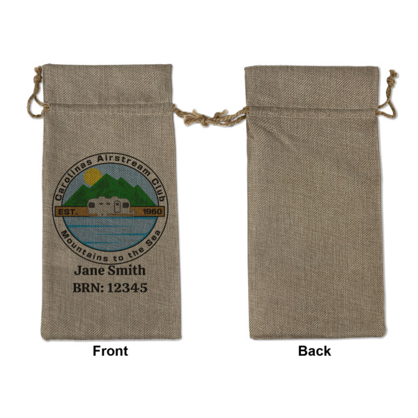 Custom Design - Large Burlap Gift Bags - Front Approval