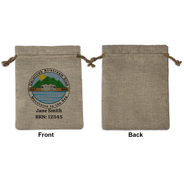 Custom Design - Medium Burlap Gift Bag - Front Approval