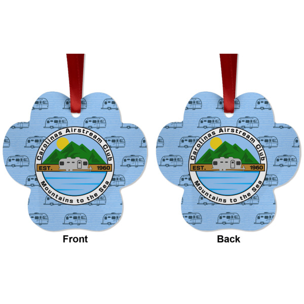 Custom Design - Metal Paw Ornament - Front and Back