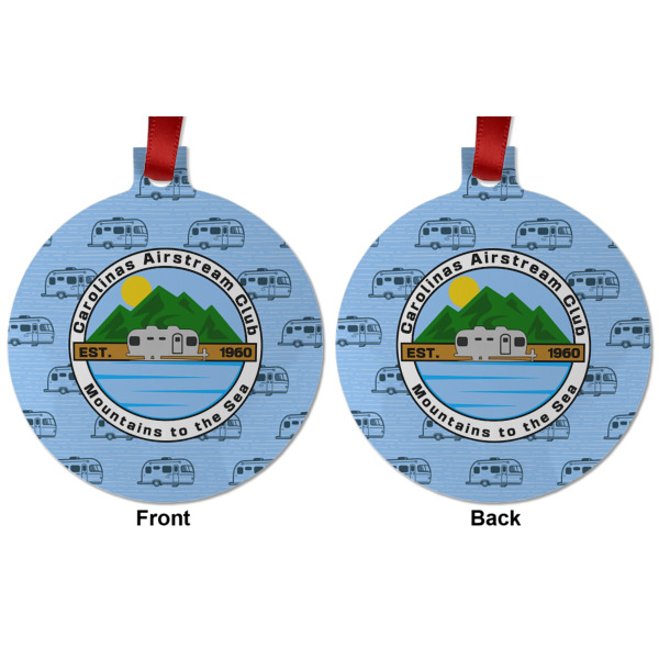 Custom Design - Metal Ball Ornament - Front and Back