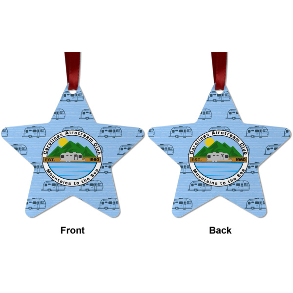 Custom Design - Metal Star Ornament - Front and Back