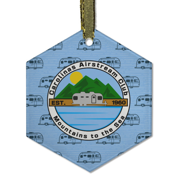 Custom Design - Frosted Glass Ornament - Hexagon