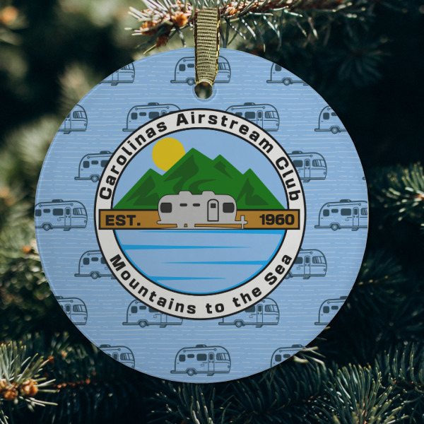 Custom Design - Frosted Glass Ornament - Round (Lifestyle)