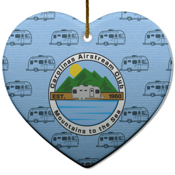 Custom Design - Ceramic Flat Ornament - Heart (Front)