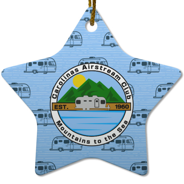 Custom Design - Ceramic Flat Ornament - Star (Front)