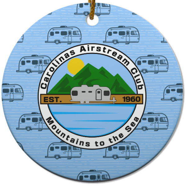 Custom Design - Ceramic Flat Ornament - Circle (Front)