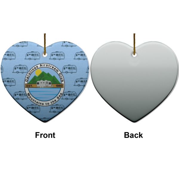 Custom Design - Ceramic Flat Ornament - Heart Front & Back (APPROVAL)