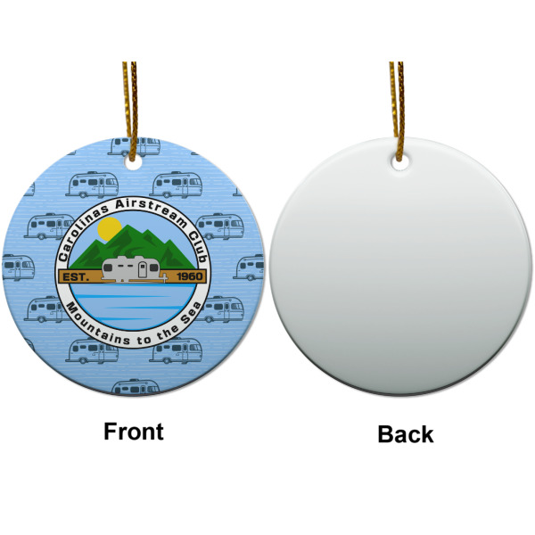 Custom Design - Ceramic Flat Ornament - Circle Front & Back (APPROVAL)