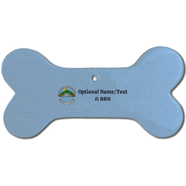 Custom Design - Ceramic Flat Ornament - Bone Front