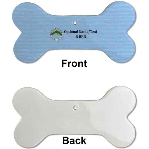 Custom Design - Ceramic Flat Ornament - Bone Front & Back Single Print (APPROVAL)