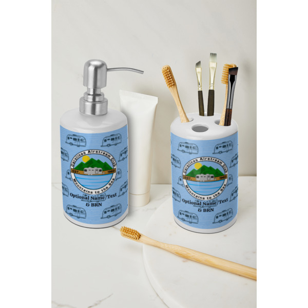 Custom Design - Ceramic Bathroom Accessories - LIFESTYLE (toothbrush holder & soap dispenser)