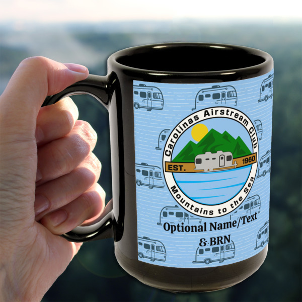 Custom Design - 15oz. Black Mug - Lifestyle