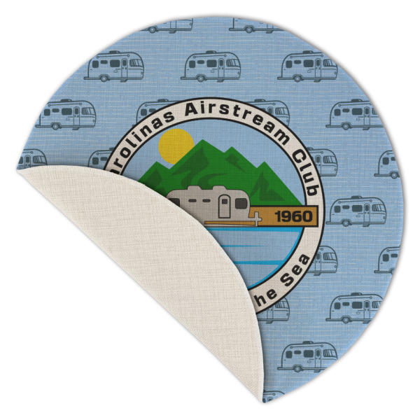 Custom Design - Round Linen Placemats - Front (folded corner single sided)