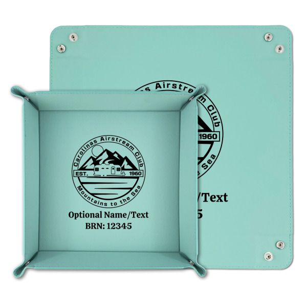 Custom Design - Teal Faux Leather Valet Trays - PARENT MAIN