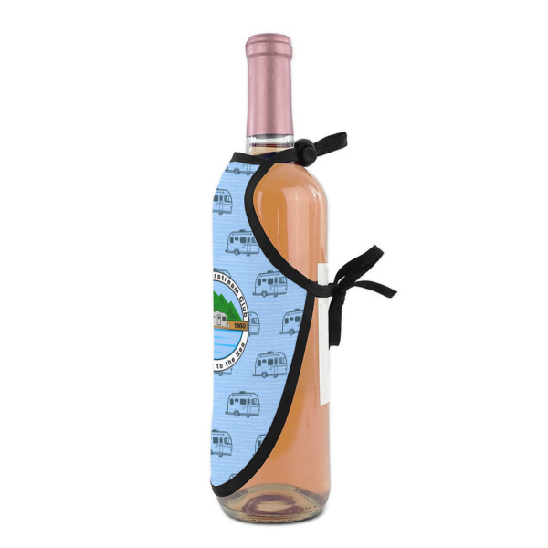 Custom Design - Wine Bottle Apron - DETAIL WITH CLIP ON NECK
