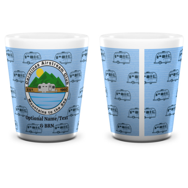 Custom Design - Ceramic Shot Glass - White - Front & Back