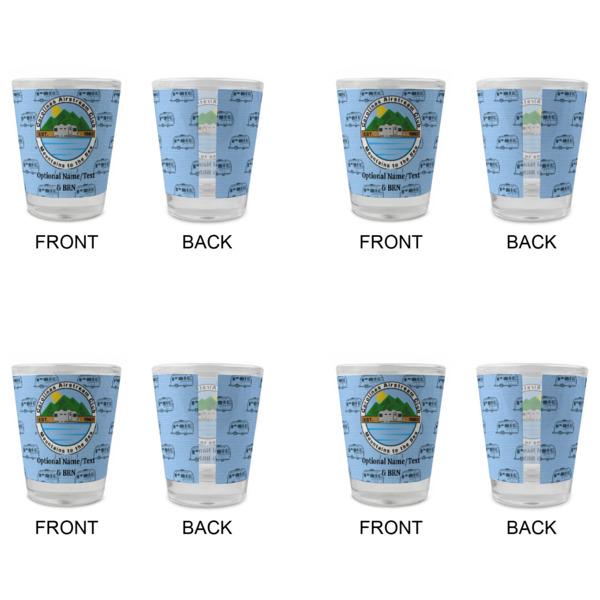 Custom Design - Glass Shot Glass - Standard - Set of 4 - Front & Back
