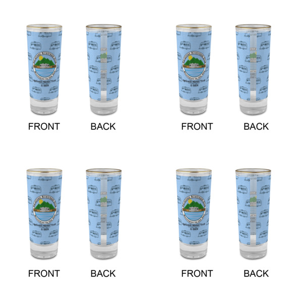 Custom Design - Glass Shot Glass - 2oz - Set of 4 - Front & Back