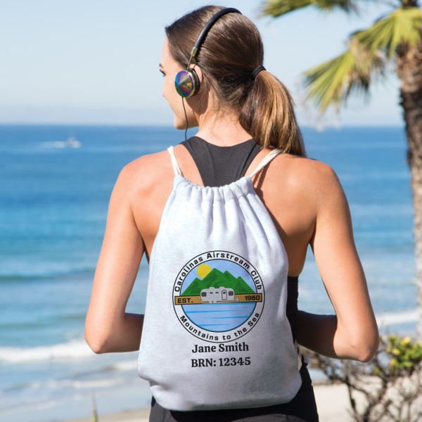 Custom Design - Drawstring Backpacks - Sweatshirt Fleece - Double Sided - LIFESTYLE