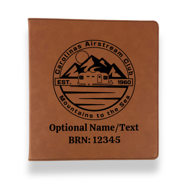 Custom Design - Leather Binder - 1" - Rawhide - Front View