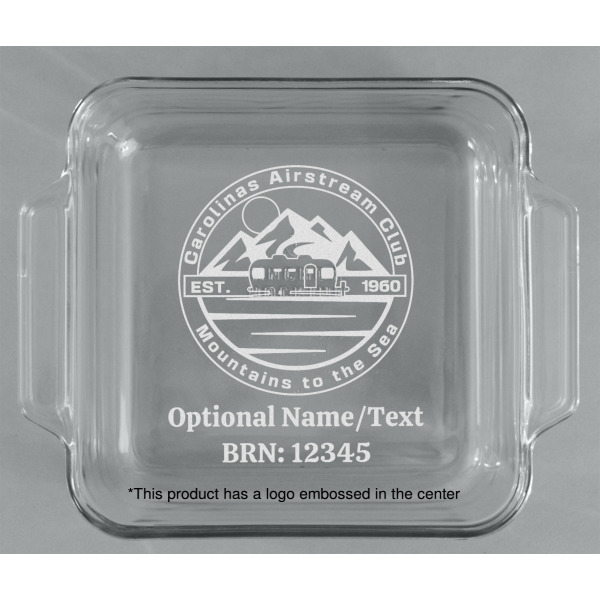 Custom Design - Glass Cake Dish - 8"x8" - Approval