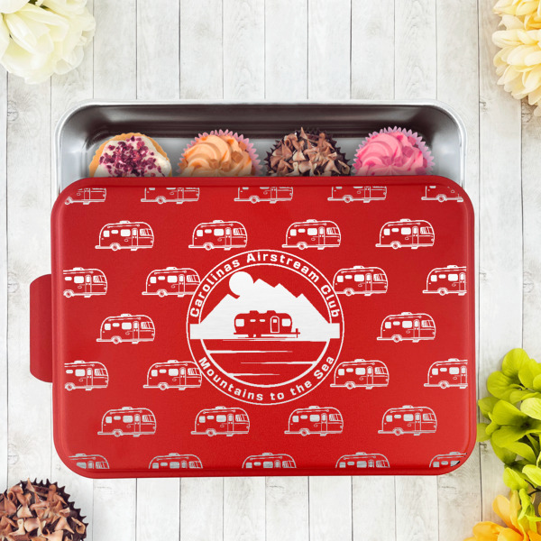 Custom Design - Aluminum Baking Pan - Red Lid - LIFESTYLE