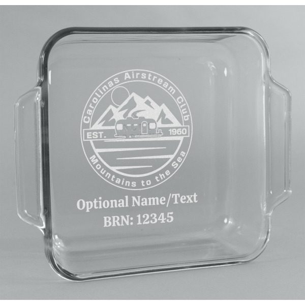 Custom Design Your Own Glass Cake Dish - 8in x 8in