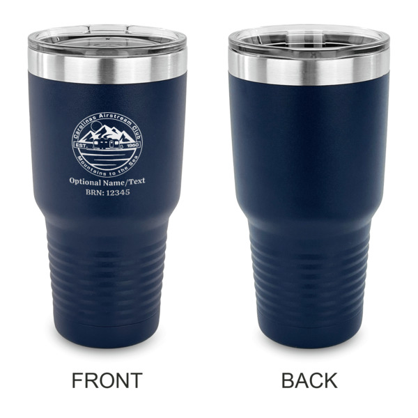 Custom Design - 30 oz Stainless Steel Ringneck Tumblers - Navy - Single Sided - APPROVAL