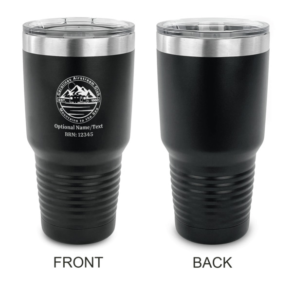Custom Design - 30 oz Stainless Steel Ringneck Tumblers - Black - Single Sided - APPROVAL