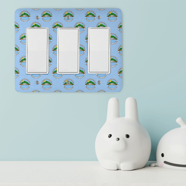 Custom Design - Rocker Light Switch Covers - Triple - IN CONTEXT